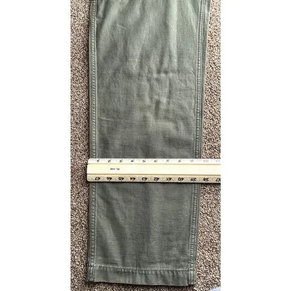 NWT Outerknown Sz 28 Olive Green Utility Military Organic Ctn Wide Leg Pockets - Picture 11 of 12